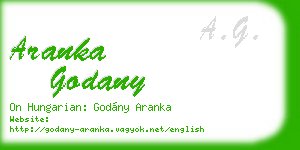 aranka godany business card